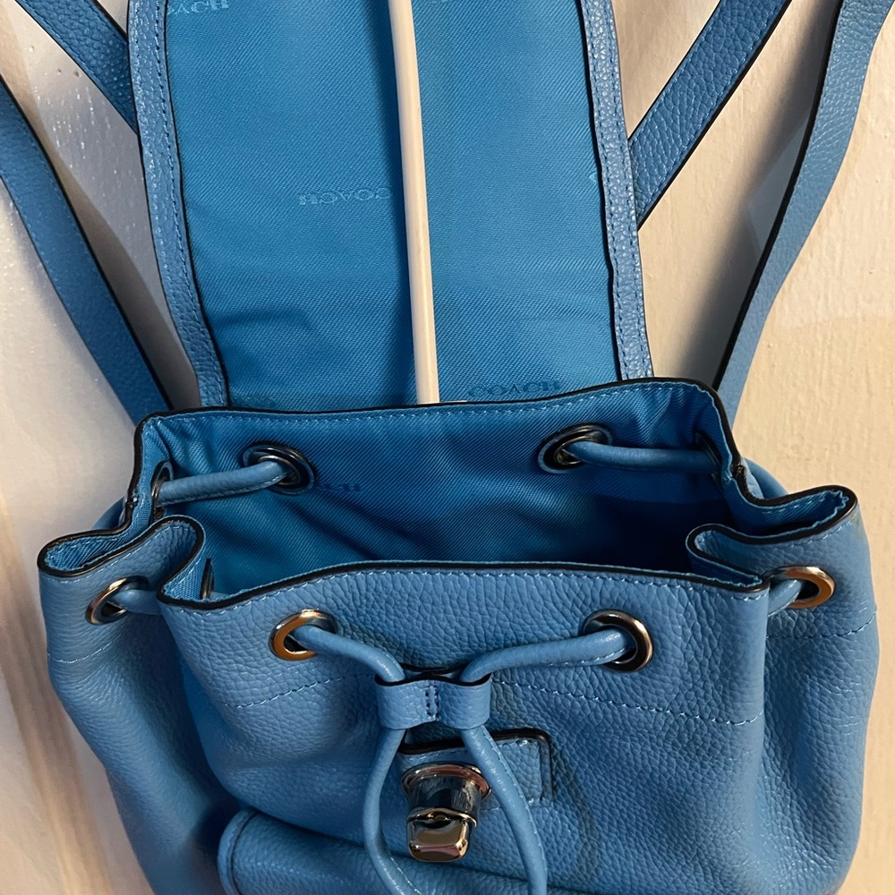 Women’s Authentic Coach Leather Mini Backpack - image 8